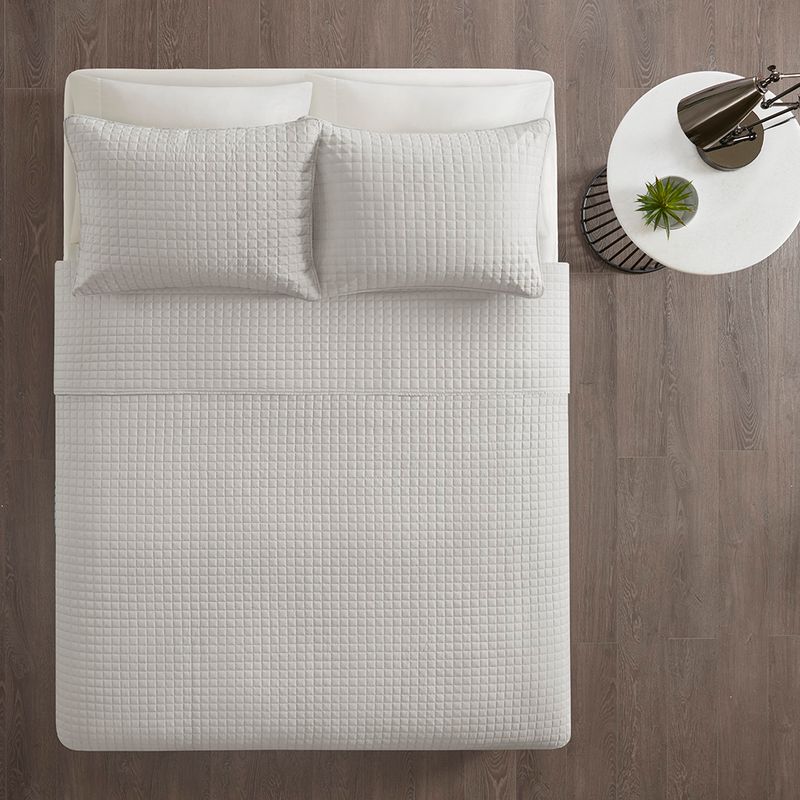 Grey Otto 3 Piece Reversible Quilt Set Full/Queen