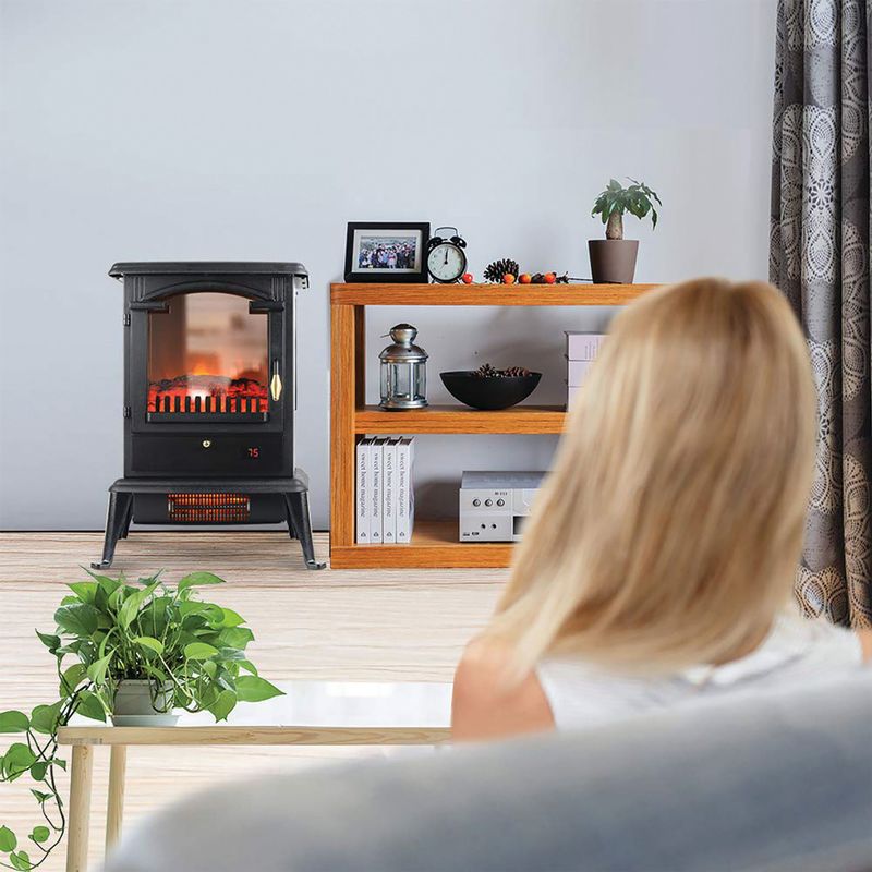 LifeSmart 3 Sided Flame View Infrared Heater Stove