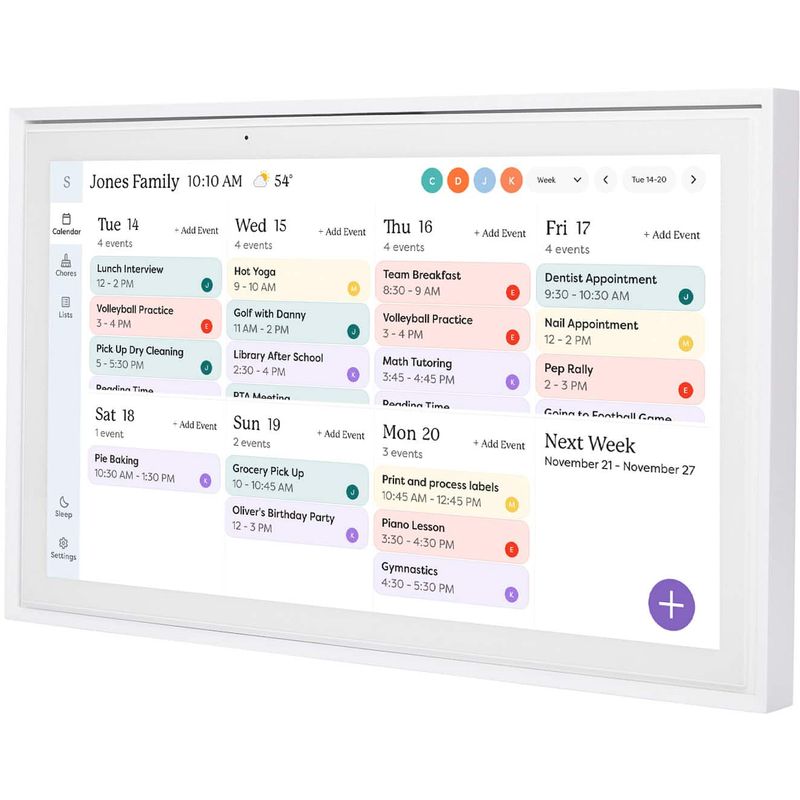 Skylight - Calendar: 15 Inch Touchscreen Smart Calendar and Chore Chart - White