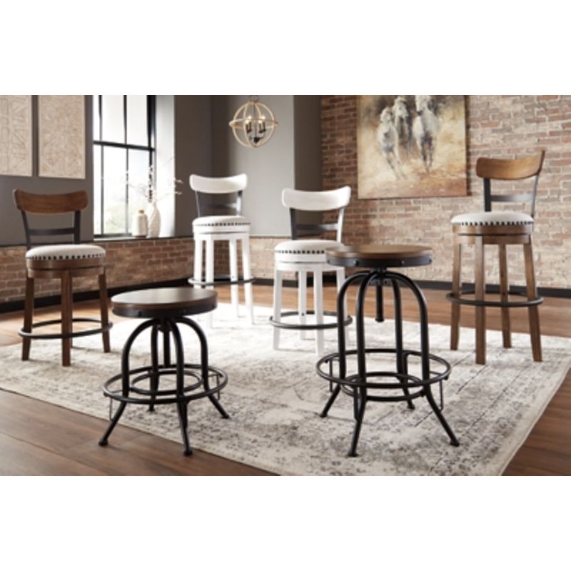 Brown Valebeck Tall Upholstered Swivel Barstool(1/CN)