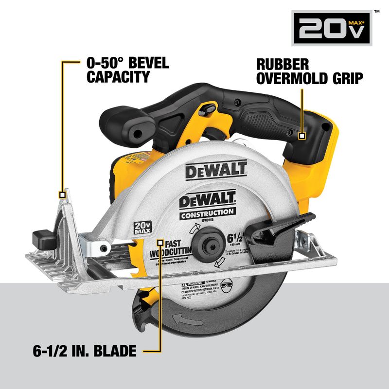 DeWalt - 20V MAX 6.5 Circular Saw - Tool Only