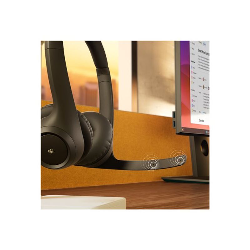 Logitech - Zone 305 Wireless Noise Cancelling Over-the-Ear Headset Teams Version with Receiver - Black