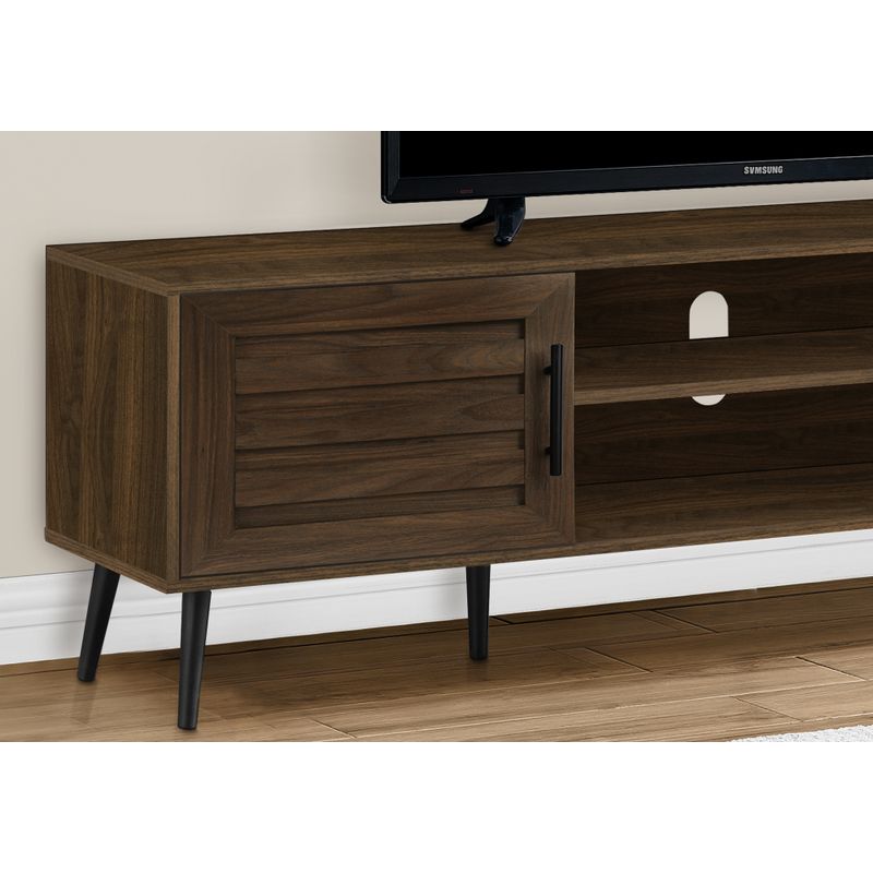 TV Stand - 72"L / Brown Wood-Look With 2 Doors