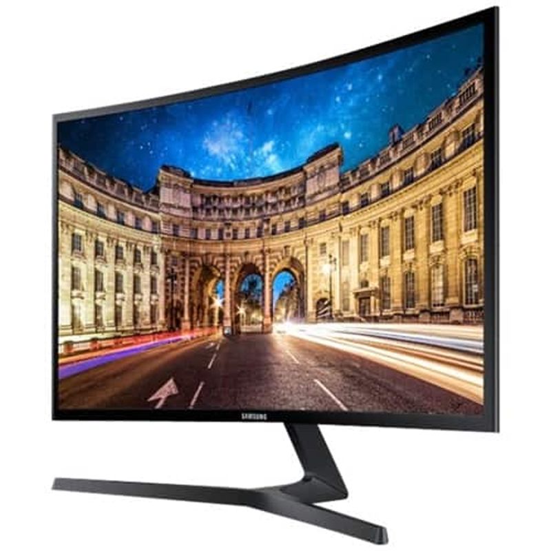 Samsung - 27" F398 Series FHD AMD FreeSync Curved Monitor (HDMI, DP) - Glossy Black