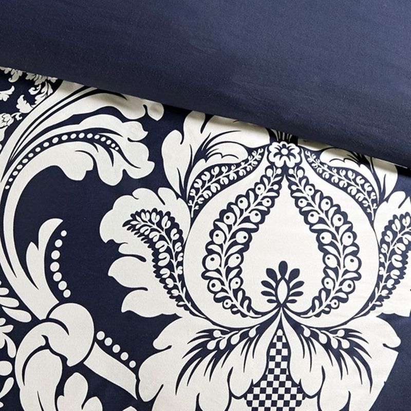 Indigo Vienna 7 Piece Cotton Printed Comforter Set Queen