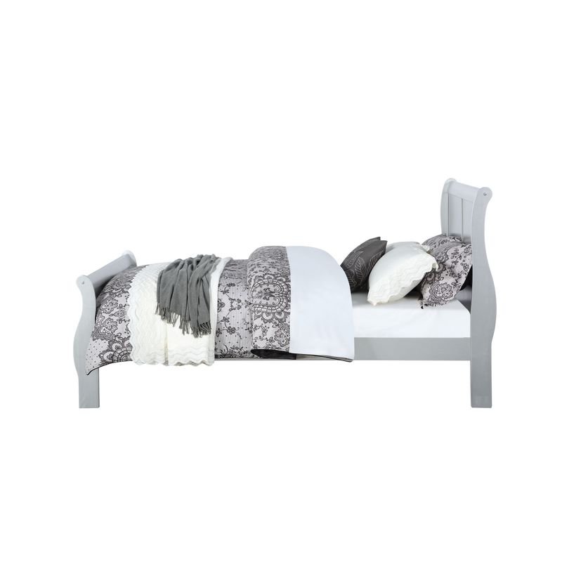 ACME Louis Philippe Twin Bed, Platinum