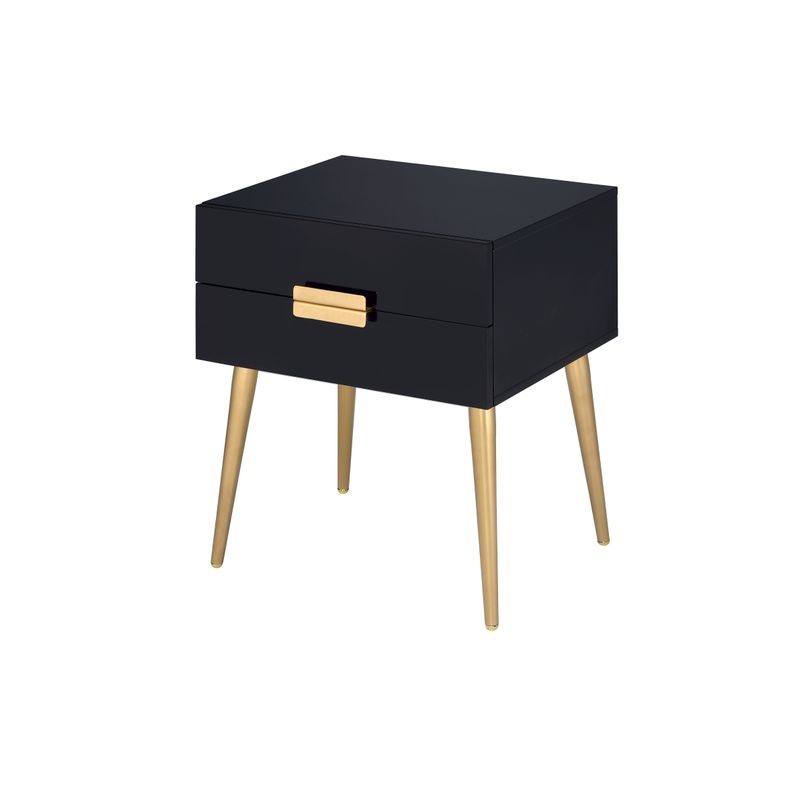 ACME Denvor End Table, Black & Gold