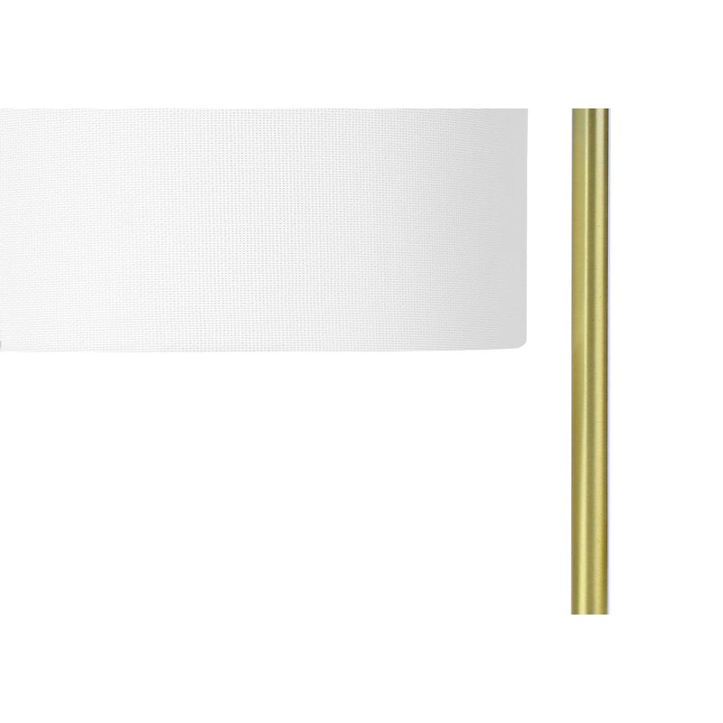 Lighting - 20"H Table Lamp White Marble / Ivory Shade