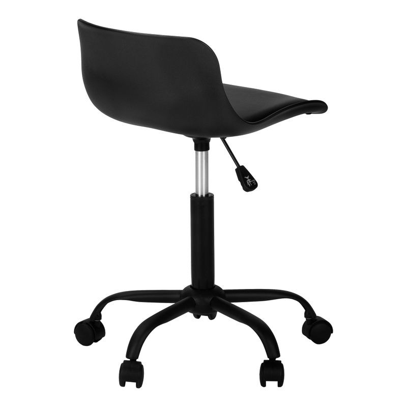 Office Chair/ Adjustable Height/ Swivel/ Ergonomic/ Computer Desk/ Work/ Juvenile/ Metal/ Pu Leather Look/ Black/ Contemporary/ Modern