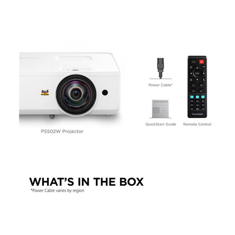 ViewSonic PS502W Short Throw LED Projector - White