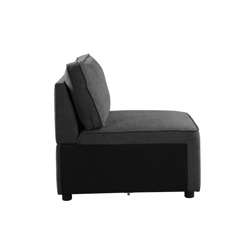 ACME Silvester Modular - Armless Chair, Gray Fabric