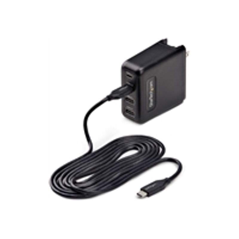 StarTech.com 100W USB-C Wall Charger 2x USB-C/USB-A GaN Adapter PD 3.0 power adapter - GaN technology - USB 24 pin USB-C - 100 Watt