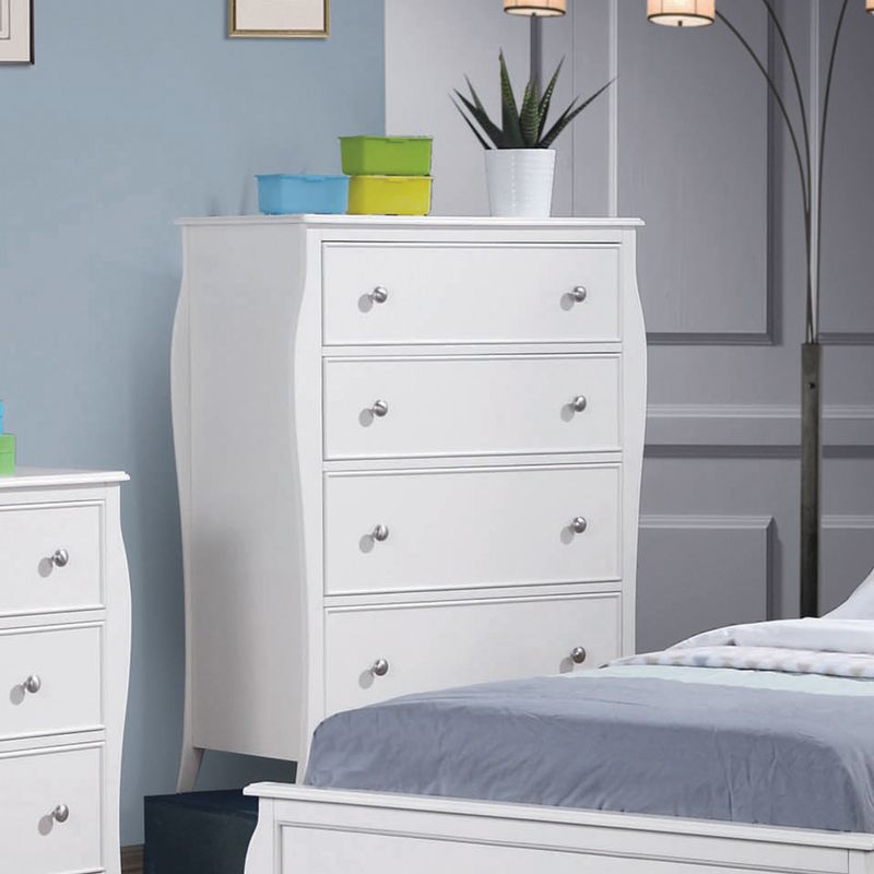 Dominique 4-drawer Chest White