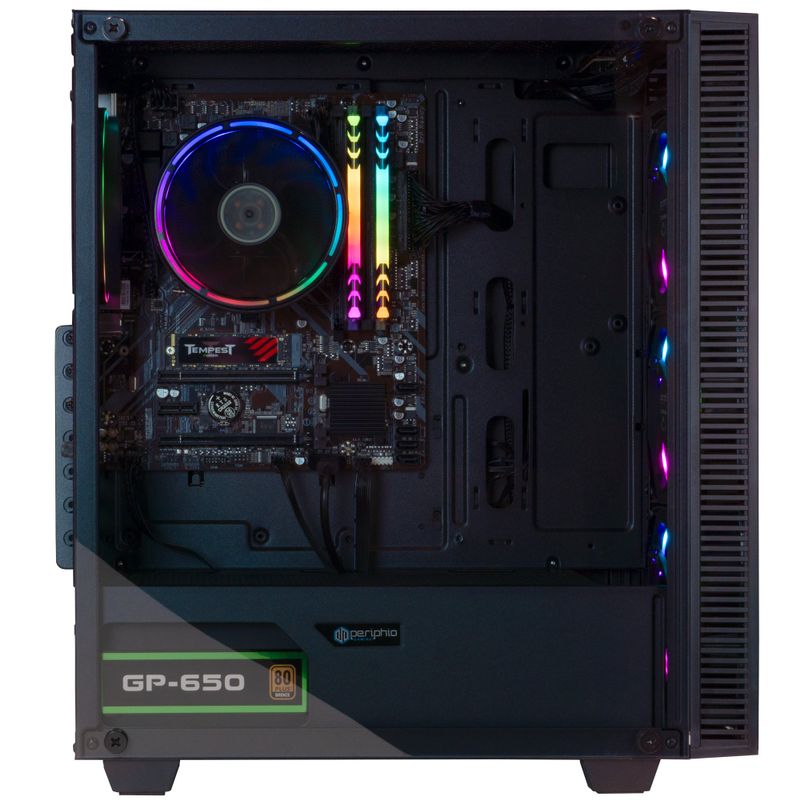 Periphio Terra Gaming PC Computer | AMD Ryzen 5 5600G | Radeon Vega 7 Graphics | 1TB Solid State (SSD) | 16GB DDR4 RAM | Windows 11 | RGB El