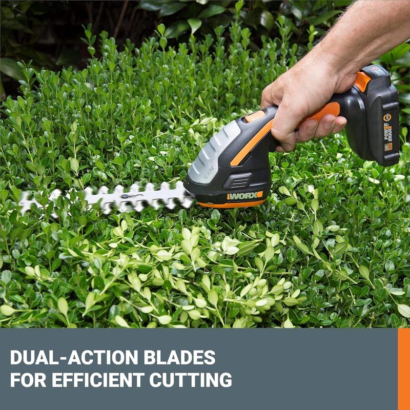 WORX - 20V Power Share Cordless 8" 2-in-1 Hedge Trimmer - Black