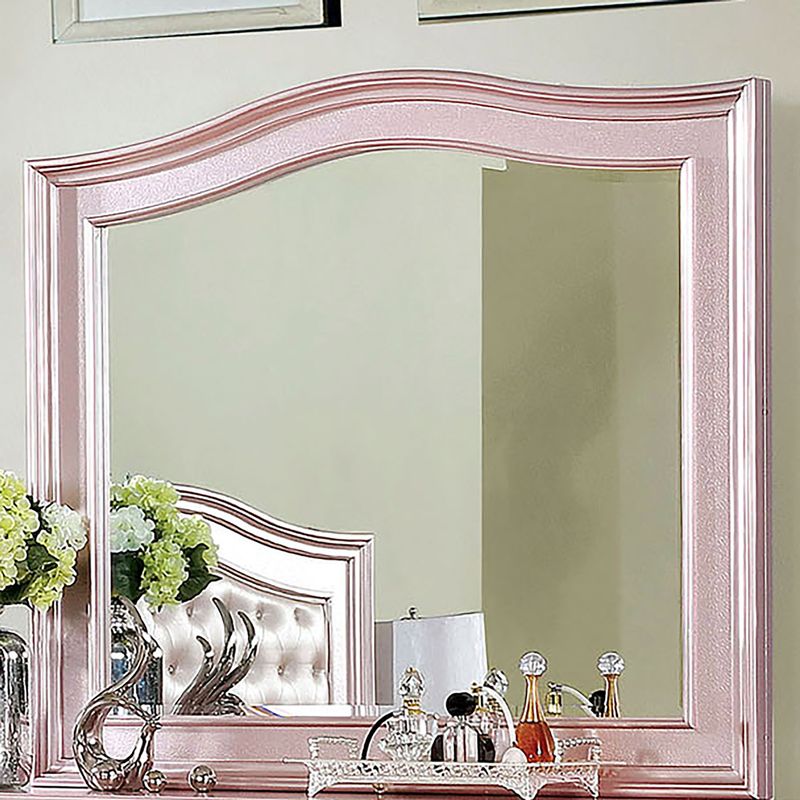 Contemporary Mirror in Rose Gold