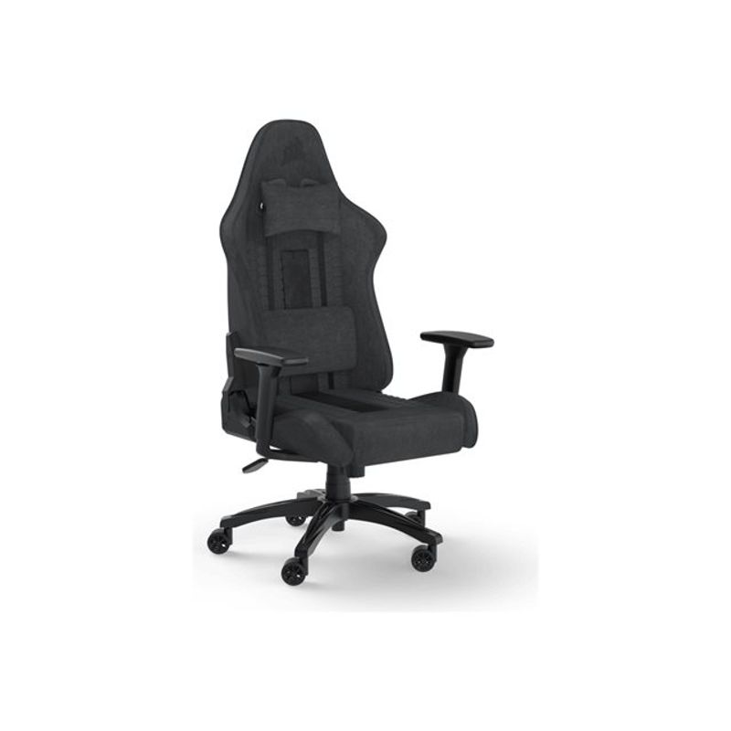 CORSAIR TC100 RELAXED - gaming chair - nylon steel frame soft fabric - black/gray