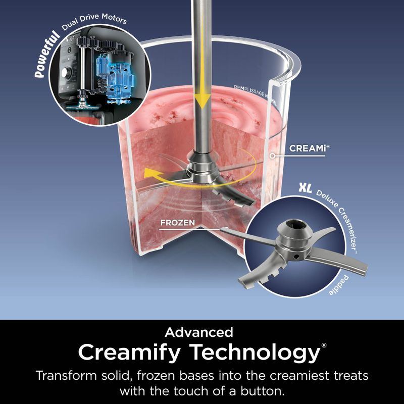 Ninja - CREAMi Deluxe 11-in-1 Ice Cream and Frozen Treat Maker - Silver