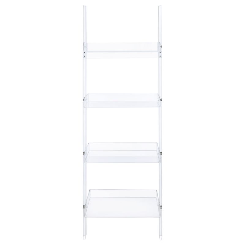 Amaturo 4-shelf Ladder Bookcase Clear