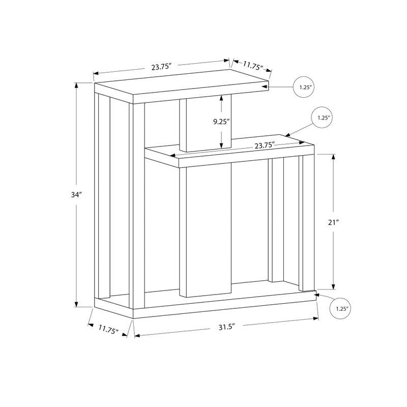 Accent Table/ Console/ Entryway/ Narrow/ Sofa/ Living Room/ Bedroom/ Laminate/ Brown/ Contemporary/ Modern