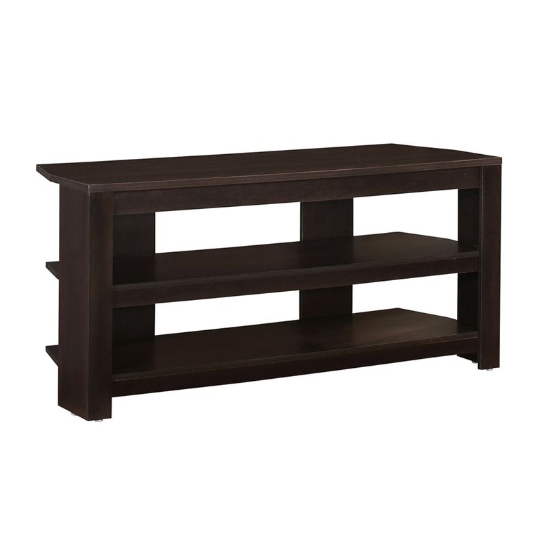 TV Stand/ 42 Inch/ Console/ Media Entertainment Center/ Storage Shelves/ Living Room/ Bedroom/ Laminate/ Brown/ Contemporary/ Modern