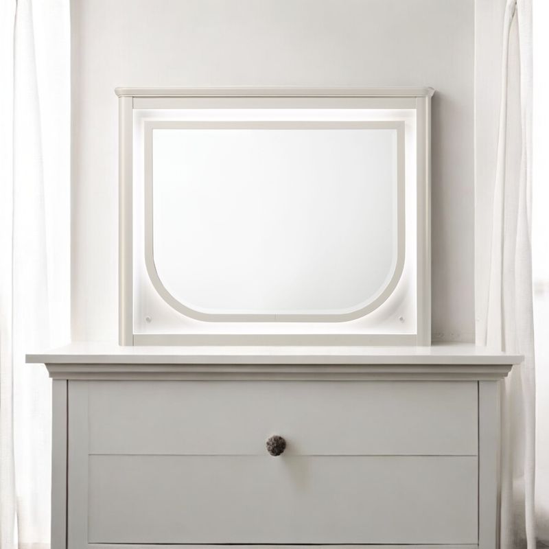 ACME Laveda Mirror w/LED in Pearl White Finish