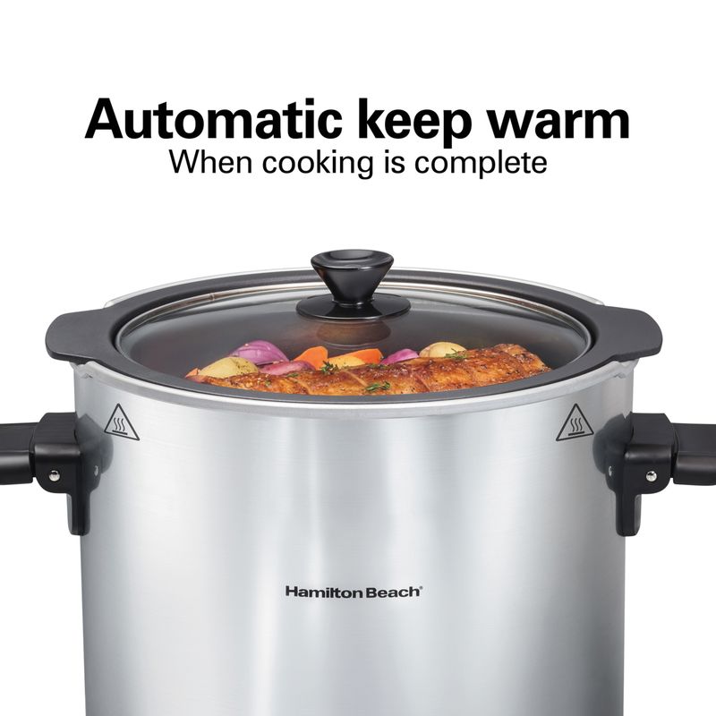 Hamilton Beach - 10qt Sear & Cook Stockpot Slow Cooker Silver