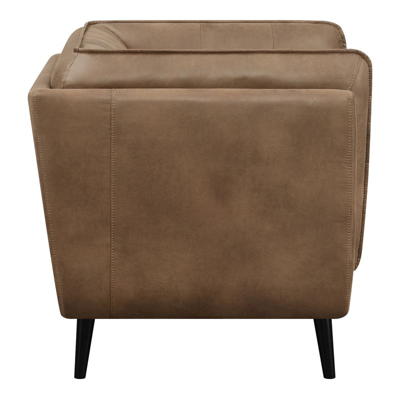 Thatcher Upholstered Button Tufted Chair Brown