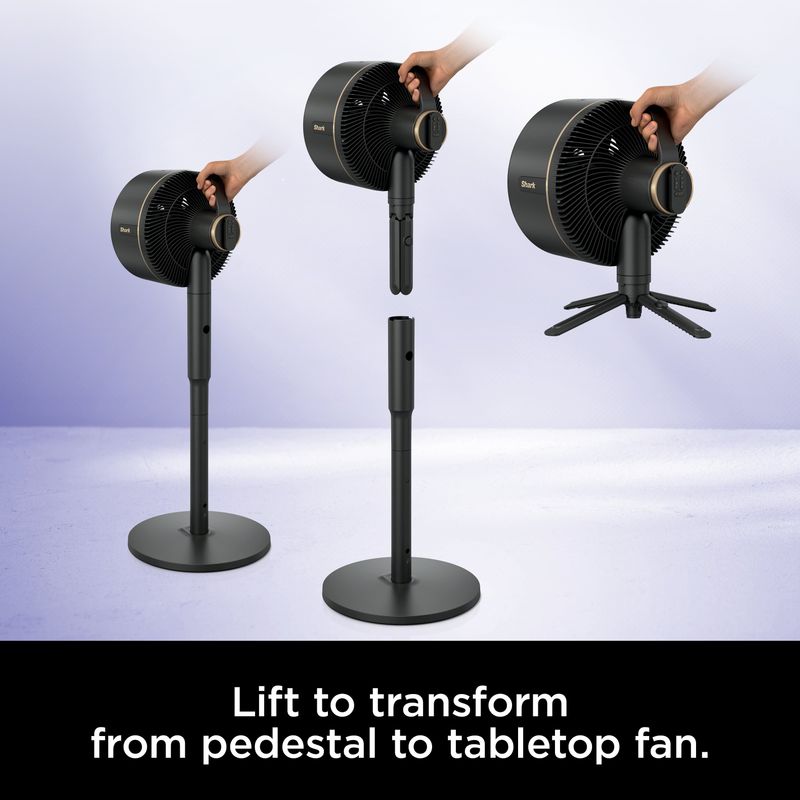 Shark - FlexBreeze Outdoor & Indoor Fan with InstaCool Misting Attachment, Cordless & Corded, Pedestal to Tabletop - Black