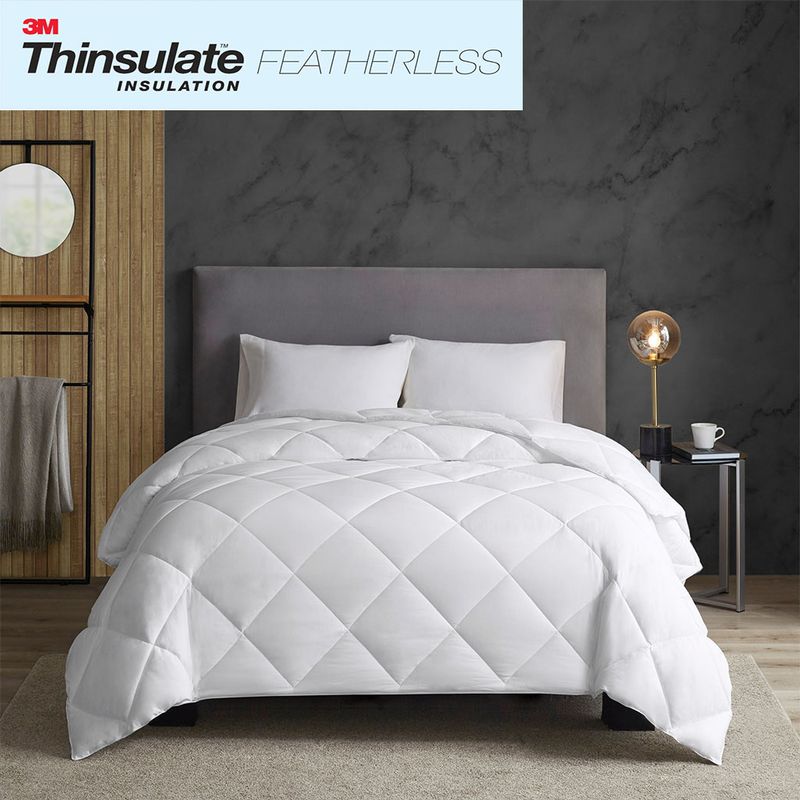 White Maximum Warmth Cotton Down Alternative Featherless Comforter King