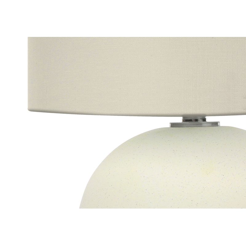 Lighting - 18"H Table Lamp Cream Ceramic / Ivory Shade