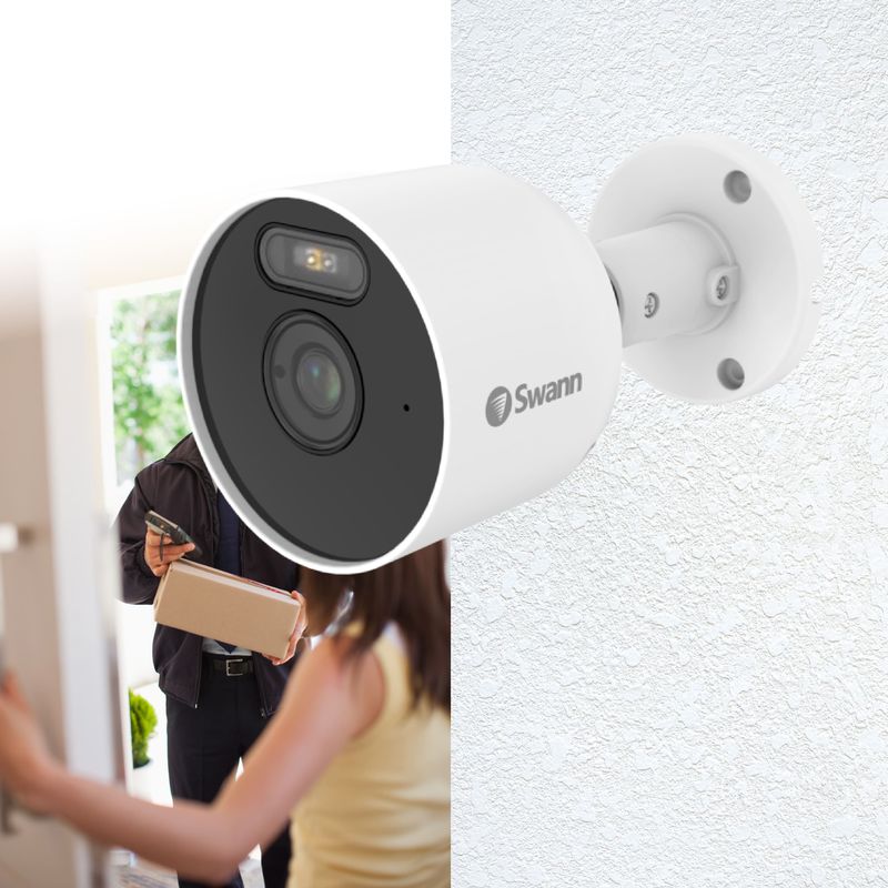 Swann - Home 8 Channel 8 Cameras Indoor/Outdoor 1080P 1TB DVR Security System with Analytics - Black