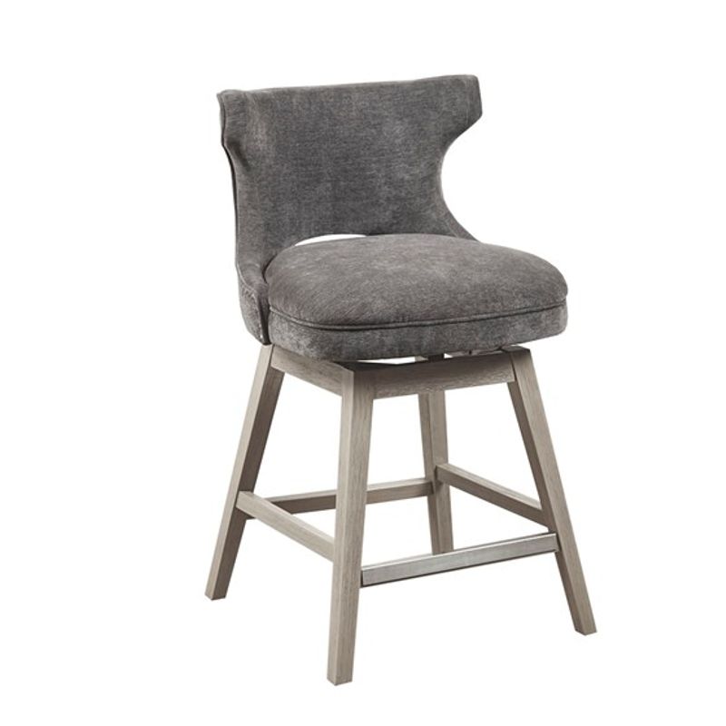 Charcoal Emmett 25.75" Swivel Counter Stool