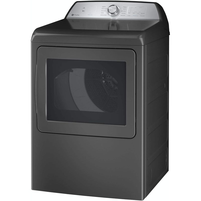 GE Profile - 7.4 Cu. Ft. Smart Electric Dryer with Sanitize Cycle and Sensor Dry - Diamond Gray