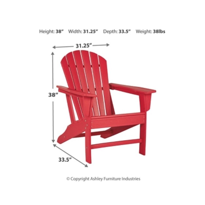 Red Sundown Treasure Adirondack Chair