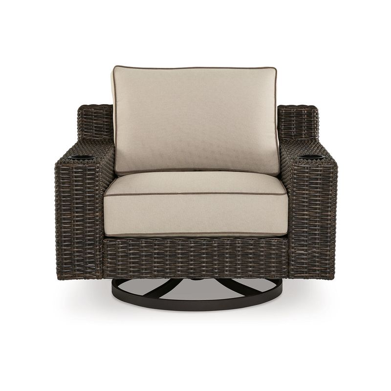 Coastline Bay Outdoor Swivel Lounge with Cushion