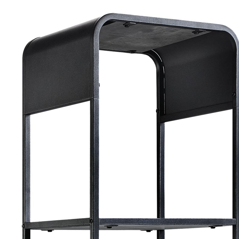 ACME Raziela TV Stand Side Pier, Concrete Gray & Black Finish