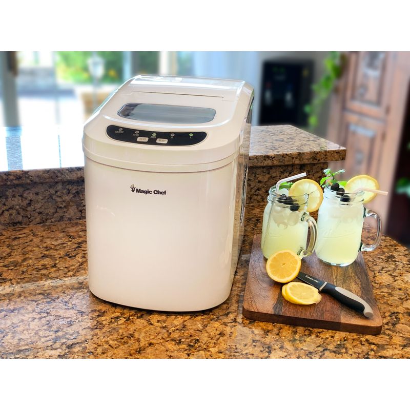 Magic Chef 27 lb. White Countertop Ice Maker