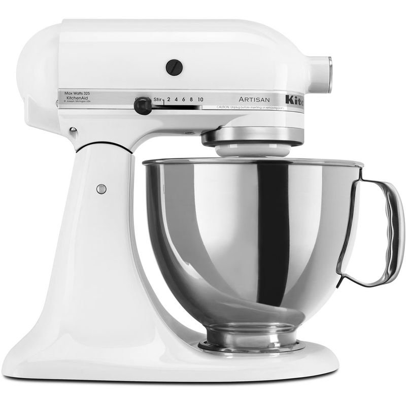 KitchenAid Artisan Series 325-Watt Tilt-Back Head Stand Mixer in White