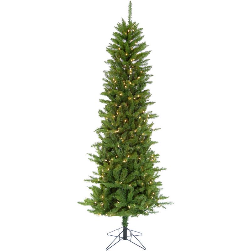Christmas Time 6.5' Winter Wonderland, Green Slim Christmas Tree, Clear Smart Lights, Easy Connect