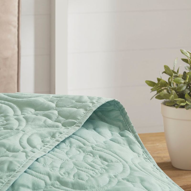 Seafoam Oakley 3 Piece Reversible Bedspread Set Full/Queen