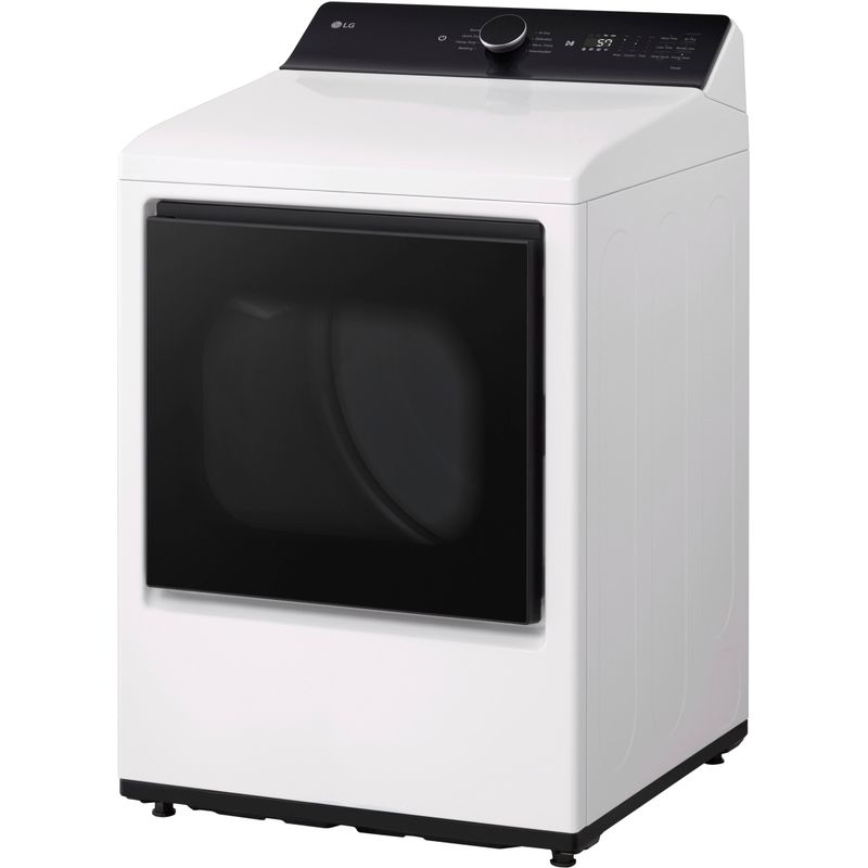 LG - 7.3 Cu. Ft. Smart Electric Dryer with EasyLoad Door - Alpine White