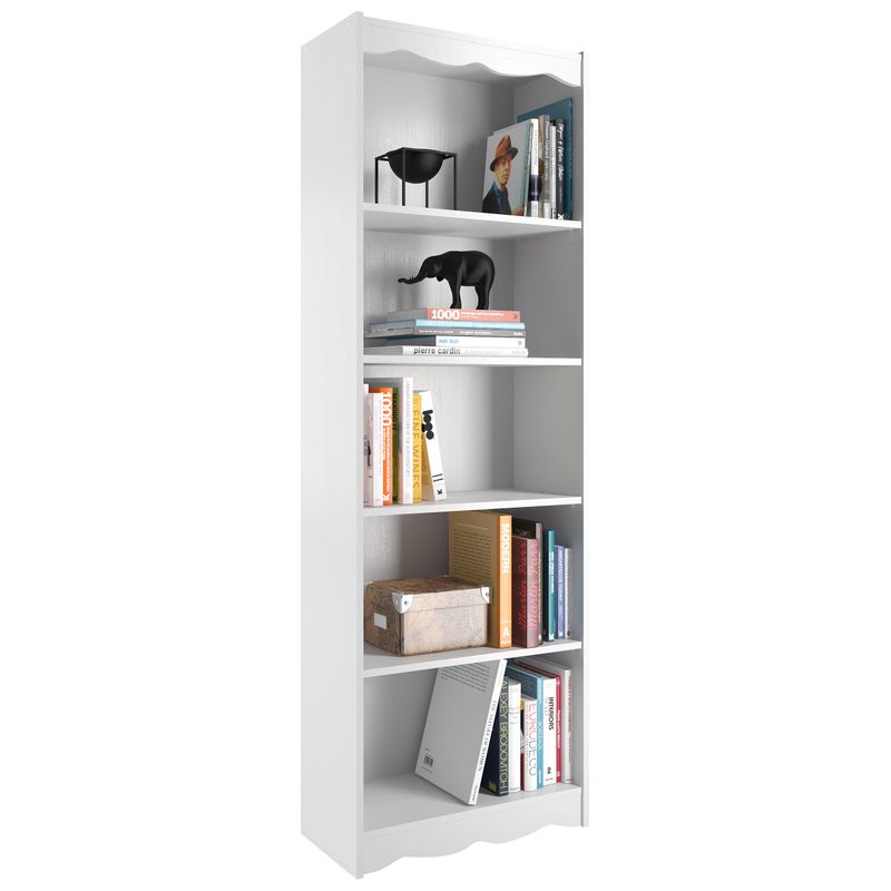 CorLiving - Hawthorne Collection 5 Shelf Floor-Standing Bookcase - White