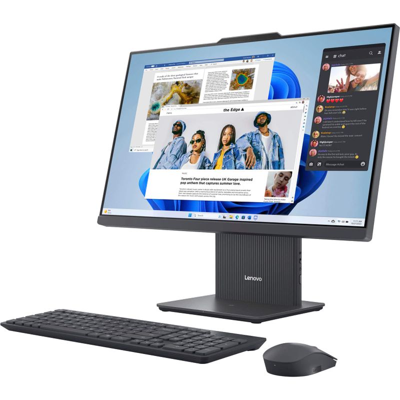 Lenovo - IdeaCentre AIO 24 FHD IPS LCD All-In-One - Intel U300 - 8GB Memory - 256GB Solid State Drive - Gray