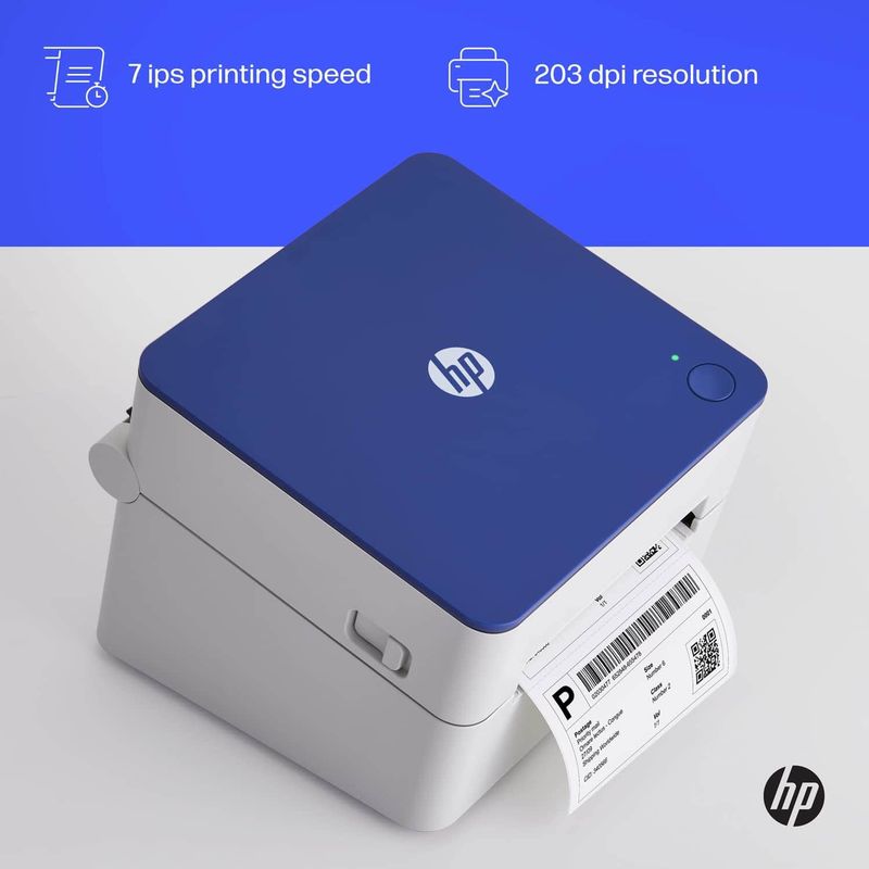 HP - Shipping Label Printer, Internal Tray 4x6 Direct Thermal Printer - 203 DPI