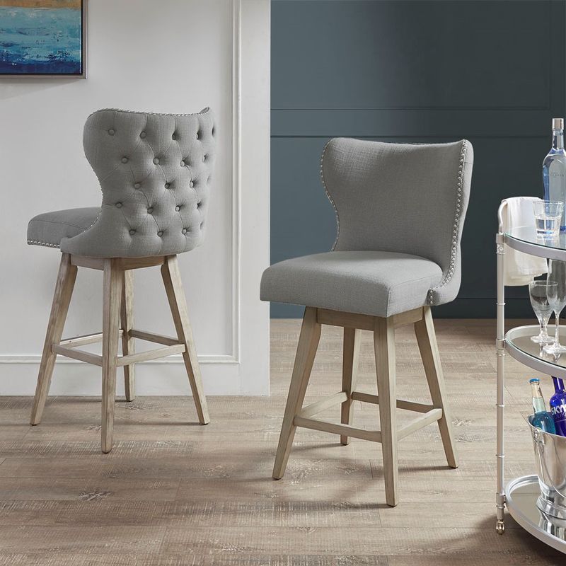 Enzo Grey Swivel Counter Stool
