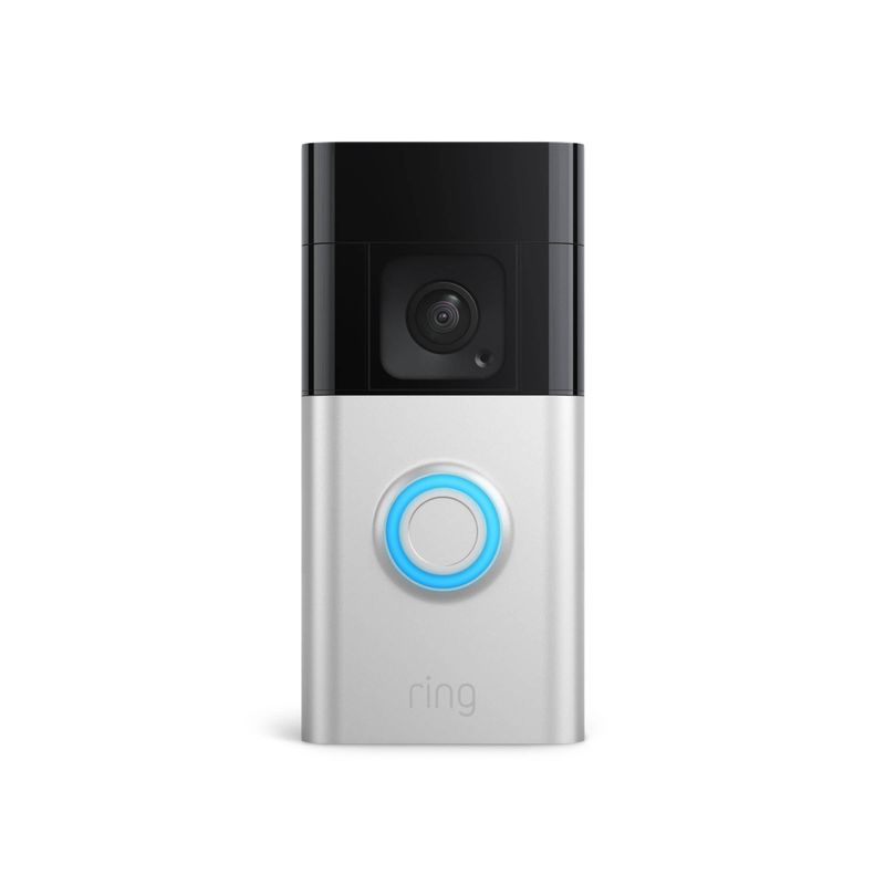 Ring - Battery Doorbell Plus Smart Wifi Video Doorbell - Battery Operated with Head-to-Toe View - Satin Nickel