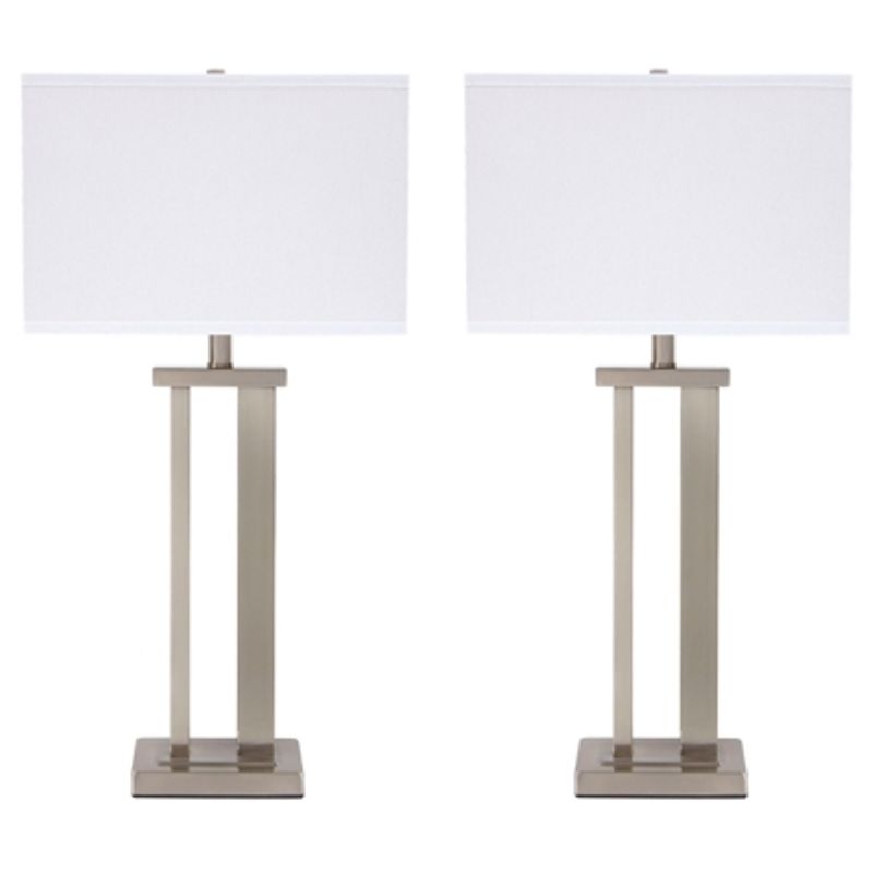 Silver Finish Aniela Metal Table Lamp (2/CN)