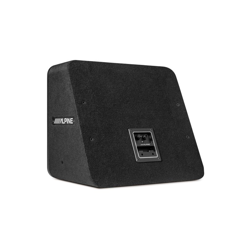 Alpine - PrismaLink S2-Series 12" Single Voice Coil 2 ohm Preloaded Subwoofer Wedge Enclosure - Black