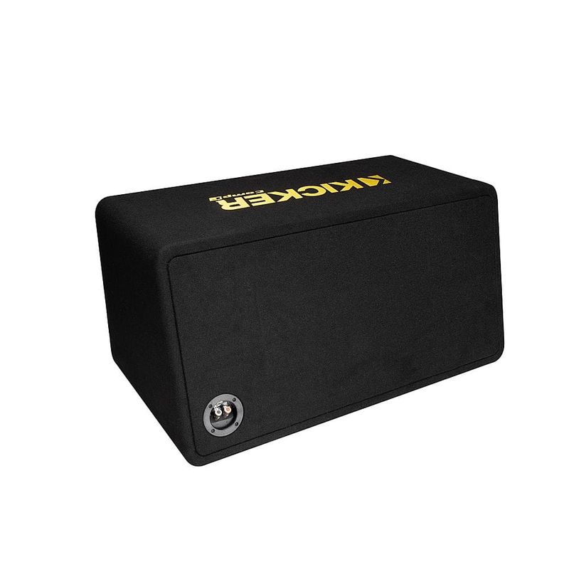 KICKER - CompC 12" Loaded Enclosures Dual Single-Voice-Coil 2-Ohm Subwoofers - Black